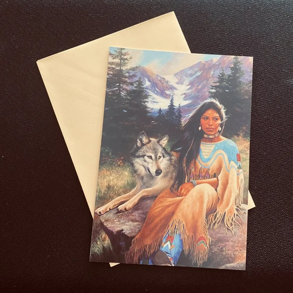 WINDSONG‎ Carole Coffman VTG Greeting Card / Magnet Leanin' Tree Combo Pack